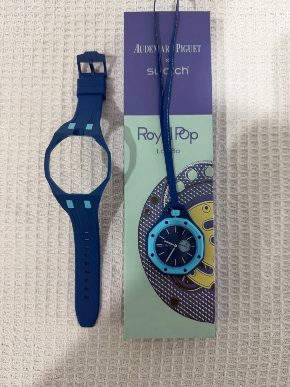 Audemars Piguet x Swatch Royal Pop blue Pendant Watch LAN BA AP
